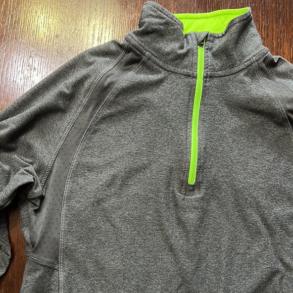 LOT C9 Champion & MPG Long Sleeve 1/4 Zip Top Gray w/Lime Pink w/Stripes S & SP - Picture 10 of 13